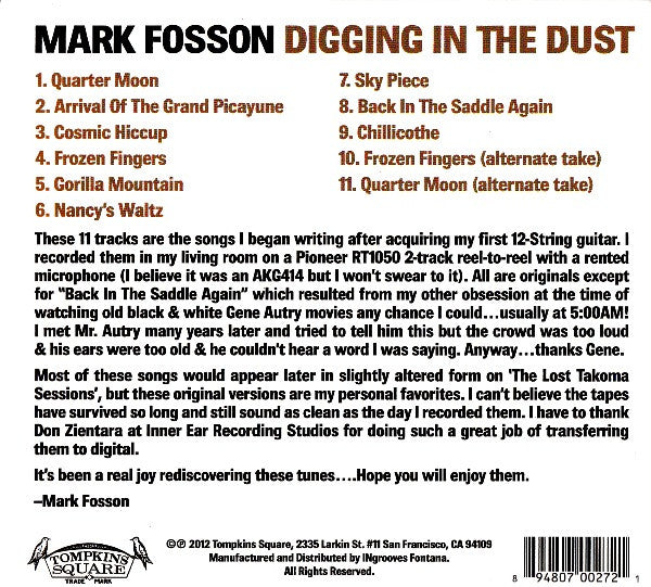 USED CD - Mark Fosson – Digging In The Dust