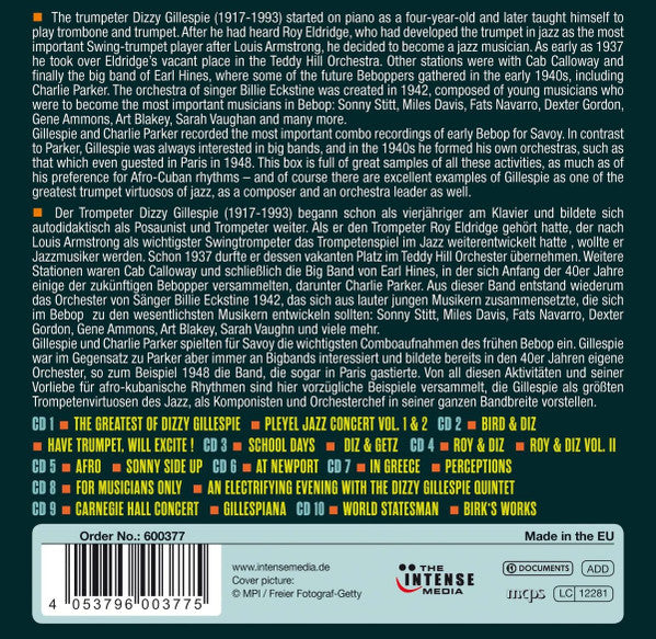 10CD - Dizzy Gillespie – Milestones Of A Legend (1948 - 1961)