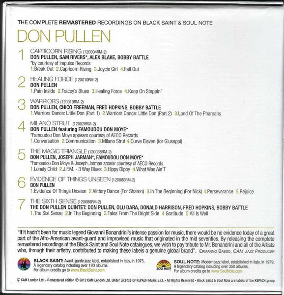 USED 7CD - Don Pullen – The Complete Remastered Recordings On Black Saint & Soul Note