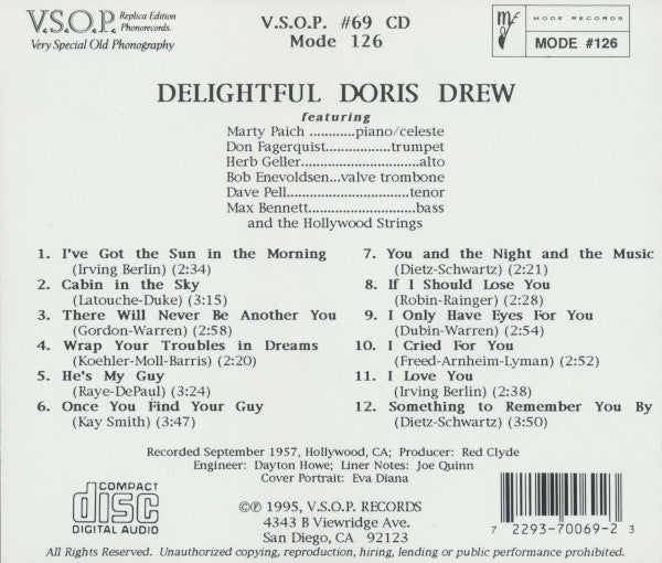 USED CD - Doris Drew – Delightful Doris Drew