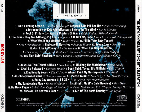 USED 2CD - Bob Dylan – The 30th Anniversary Concert Celebration