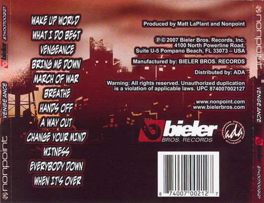 USED CD - Nonpoint – Vengeance