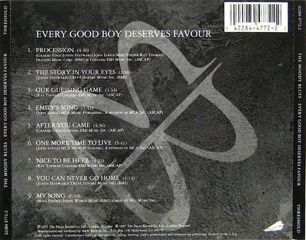 USED CD - The Moody Blues – Every Good Boy Deserves Favour (1997 Remaster)
