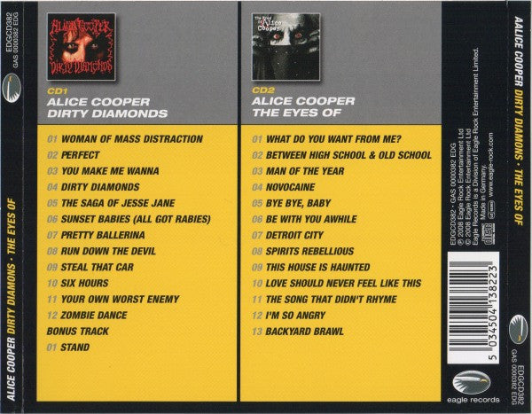 USED 2CD - Alice Cooper – Dirty Diamonds / The Eyes Of Alice Cooper