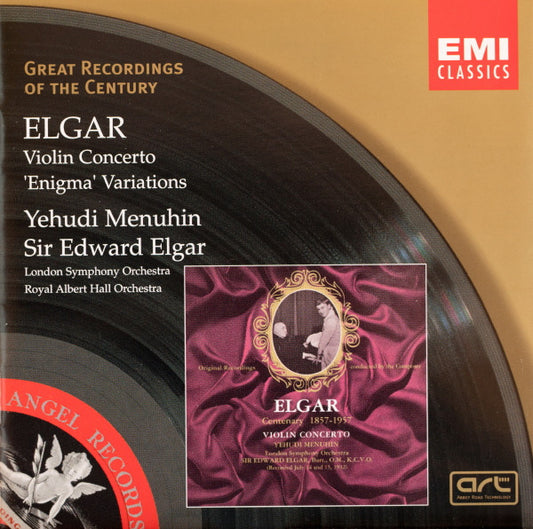 USED CD - Elgar - Yehudi Menuhin, London Symphony Orchestra, Royal Albert Hall Orchestra, Sir Edward Elgar – Violin Concerto / 'Enigma' Variations
