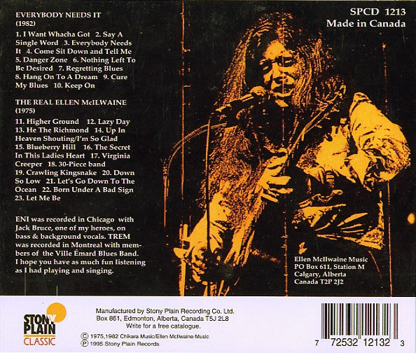 USED CD - Ellen McIlwaine – The Real / Everybody Needs It