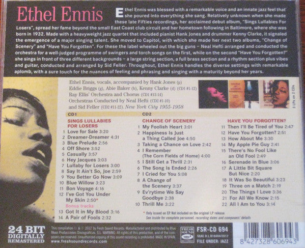 USED 2CD - Ethel Ennis – Sings Lullabys For Losers, Change Of Scenery, Have You Forgotten?