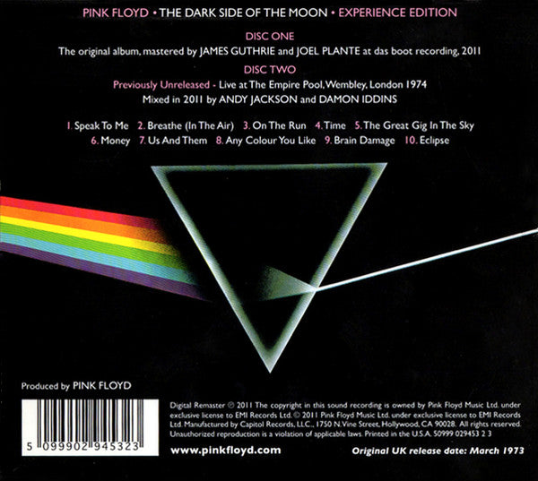 USED 2CD - Pink Floyd – The Dark Side Of The Moon (Experience Edition)