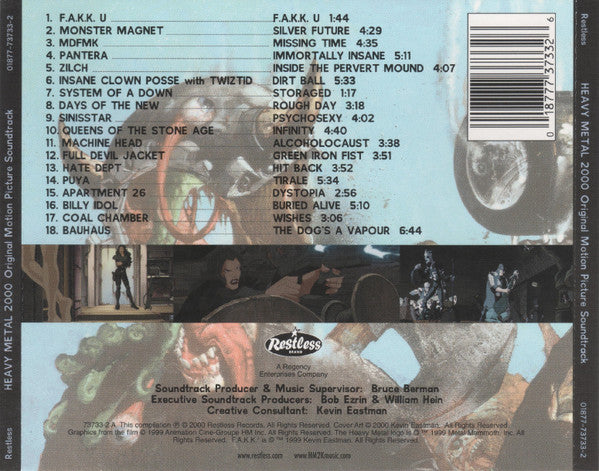 USED CD/CDROM - Various – Heavy Metal 2000 Original Motion Picture Soundtrack