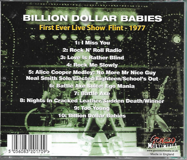 USED CD - Billion Dollar Babies – First Ever Live Show Flint-1977