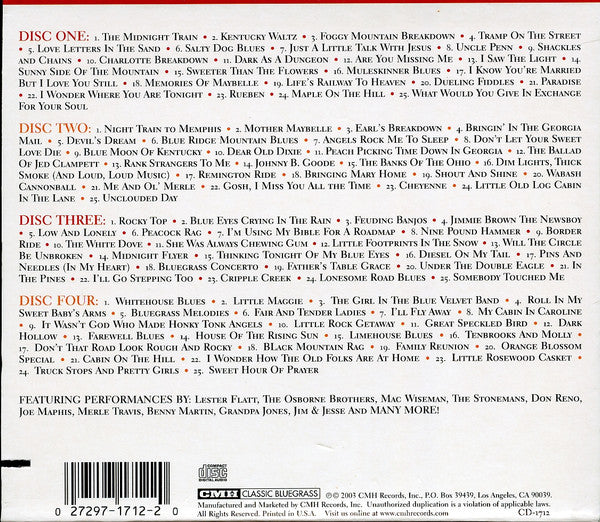 4CD - Various – 100 Greatest Bluegrass Hits