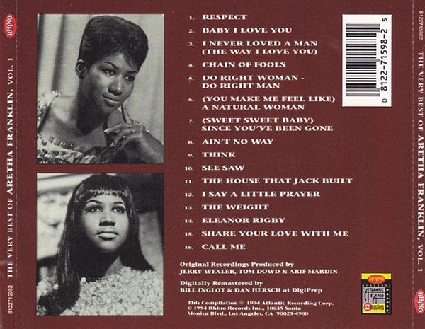 USED CD - Aretha Franklin – The Very Best Of Aretha Franklin, Vol. 1