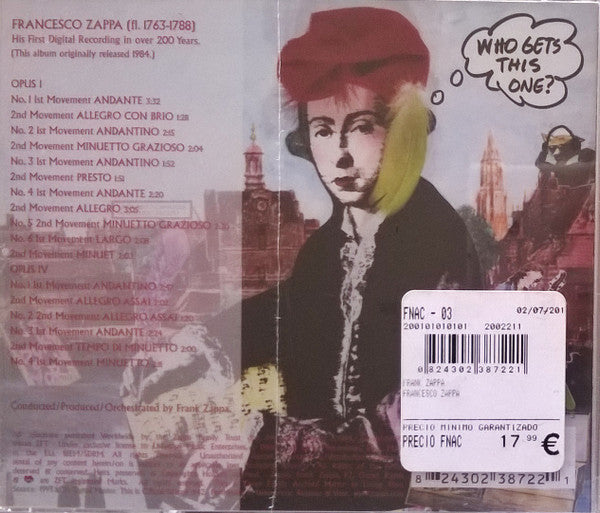USED CD - Francesco Zappa - The Barking Pumpkin Digital Gratification Consort, Frank Zappa – Francesco Zappa