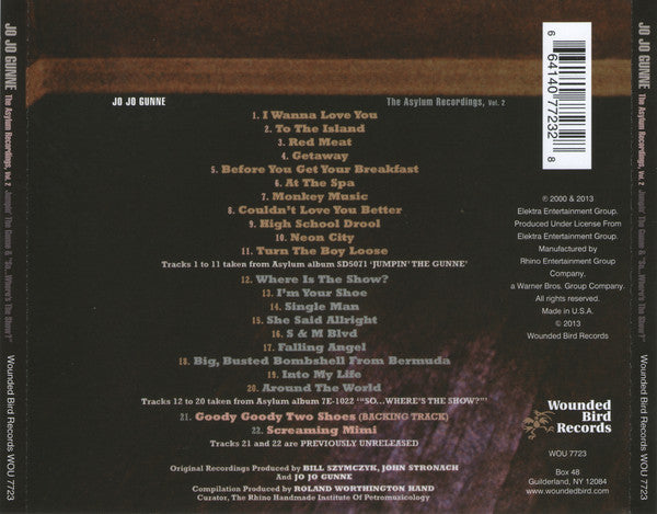 USED CD - Jo Jo Gunne – The Asylum Recordings, Vol. 2: Jumpin' The Gunne & "So.. Where's The Show?"