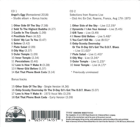USED 2CD - Gong – Angels Egg (Radio Gnome Invisible Part II)