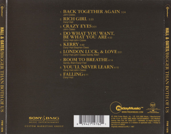 USED CD - Daryl Hall & John Oates – Bigger Than Both Of Us