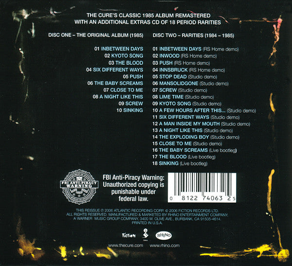 2CD - The Cure – The Head On The Door