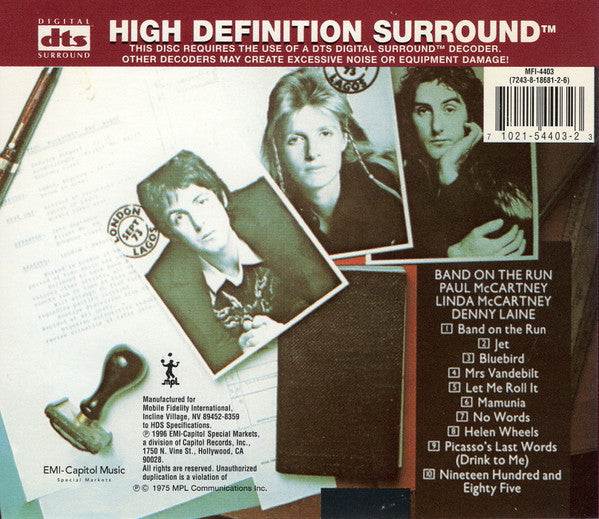 USED CD, Multichannel, DTS 5.1 - Paul McCartney And Wings – Band