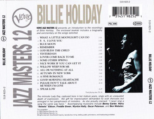 USED CD - Billie Holiday – Verve Jazz Masters 12
