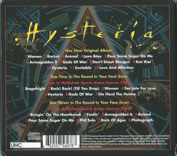 3CD - Def Leppard – Hysteria