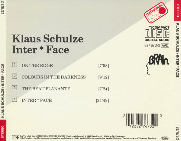 USED CD - Klaus Schulze – Inter * Face