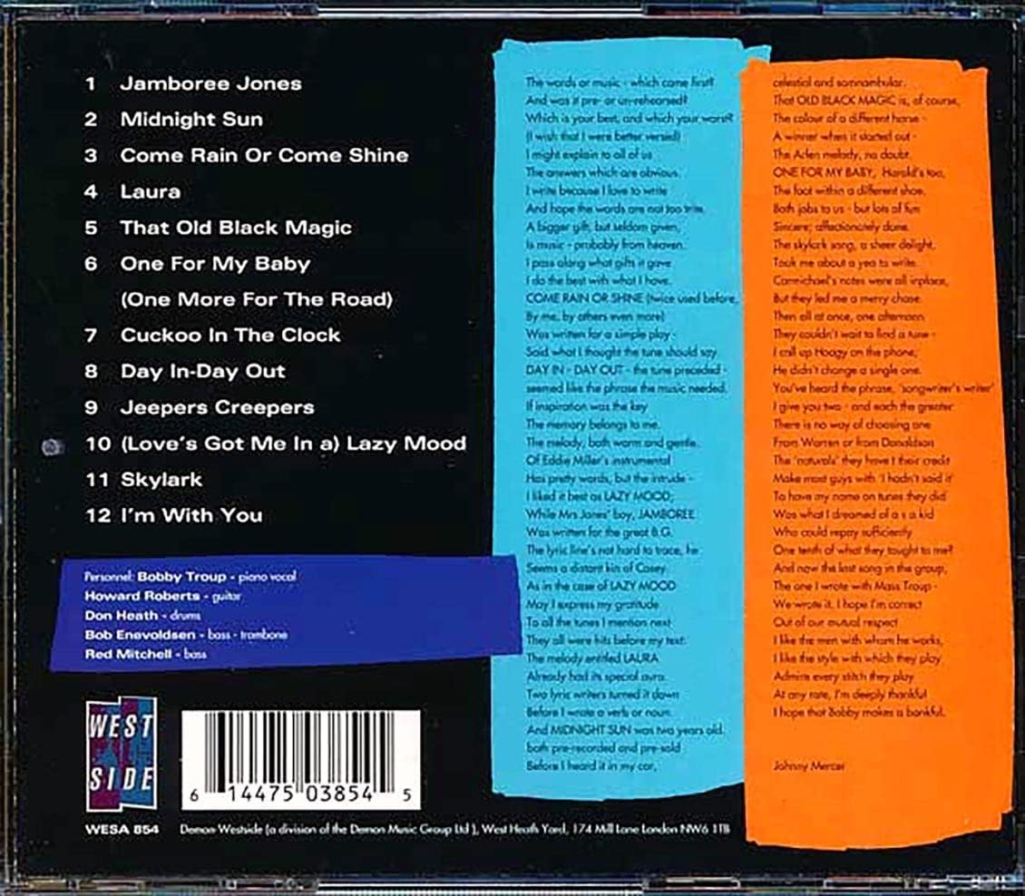 CD - Bobby Troup – Bobby Troup Sings Johnny Mercer