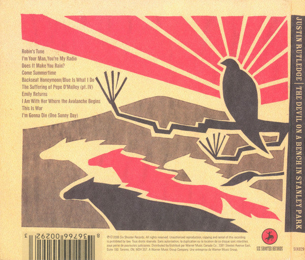 USED CD - Justin Rutledge – The Devil On A Bench In Stanley Park