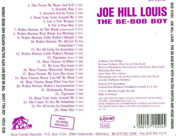 USED CD - Joe Hill Louis With Walter Horton And Mose Vinson – The Be-Bop Boy