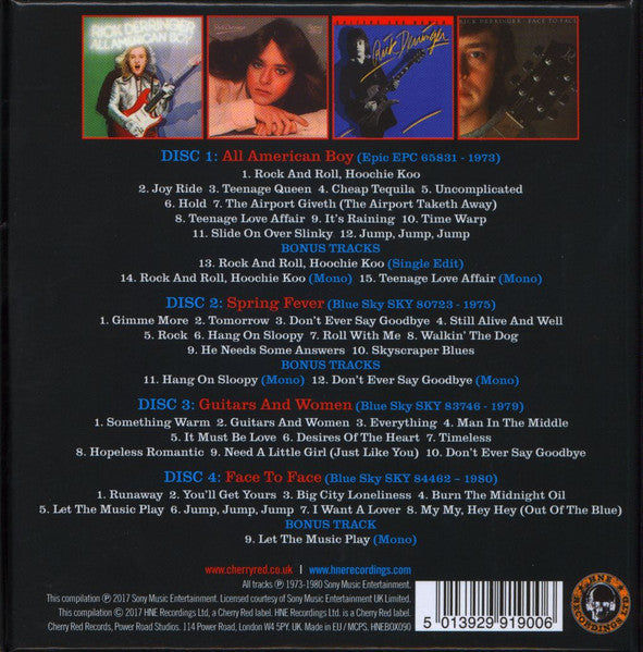 USED 4CD - Rick Derringer – Joy Ride - Solo Albums 1973-1980