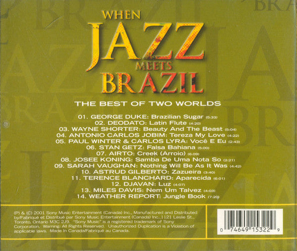 USED CD - Various – When Jazz Meets Brazil