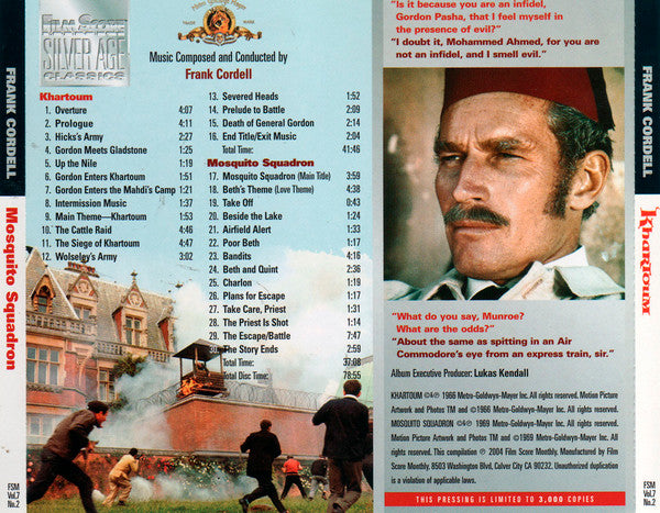 USED CD - Frank Cordell – Khartoum / Mosquito Squadron (Original Motion Picture Score)