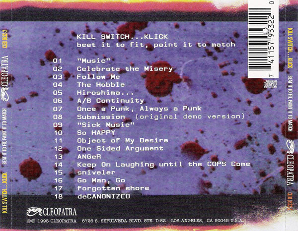 USED CD - Kill Switch...Klick – Beat It To Fit, Paint It To Match