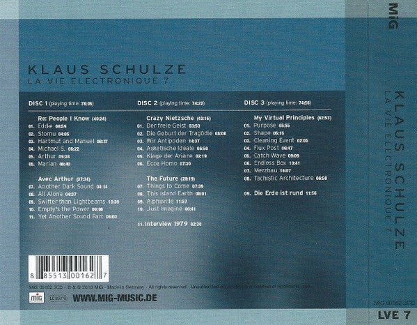 USED 3CD - Klaus Schulze – La Vie Electronique 7