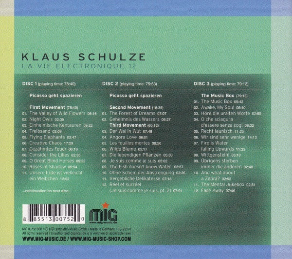 3CD - Klaus Schulze – La Vie Electronique 12