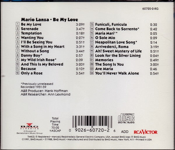 USED CD - Mario Lanza – Be My Love