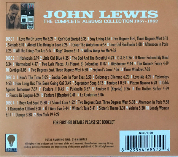 4CD - John Lewis – The Complete Albums Collections 1957-1962