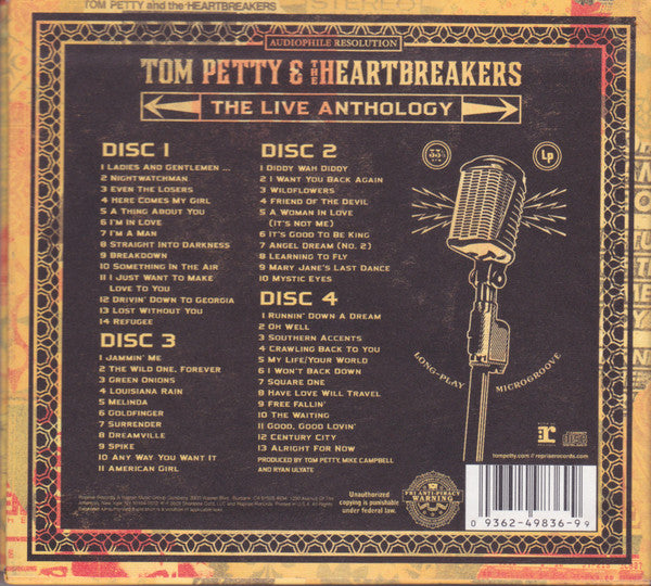 4CD - Tom Petty And The Heartbreakers – The Live Anthology