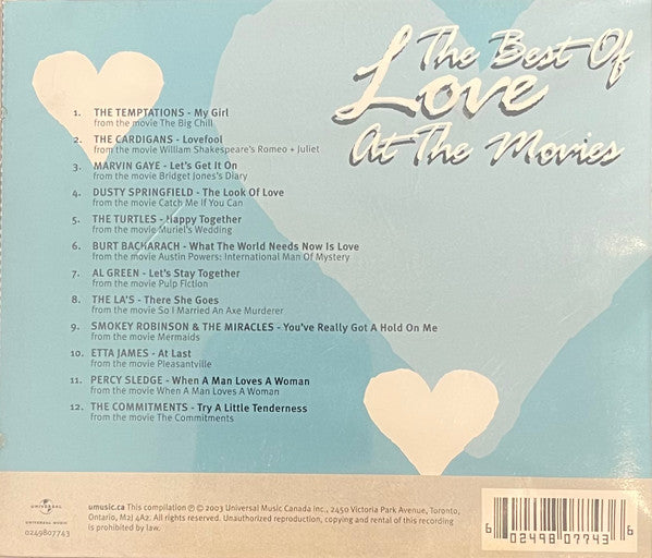 USED CD - Various – The Best Of Love At The Movies