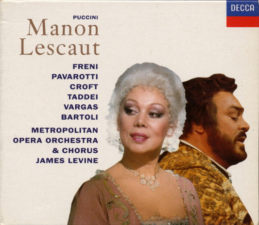 USED 2CD - Puccini - Freni · Pavarotti · Croft · Taddei · Vargas · Bartoli · Metropolitan Opera Orchestra & Chorus · James Levine – Manon Lescaut