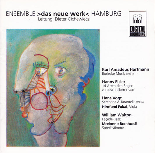 USED CD - Ensemble Das Neue Werk Hamburg, Dieter Cichewiecz, Hirofumi Fukai, Marianne Bernhardt, Karl Amadeus Hartmann, Hanns Eisler, Hans Vogt, Sir William Walton – Ensemble Das Neue Werk Hamburg