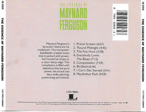 USED CD - Maynard Ferguson – The Essence Of Maynard Ferguson