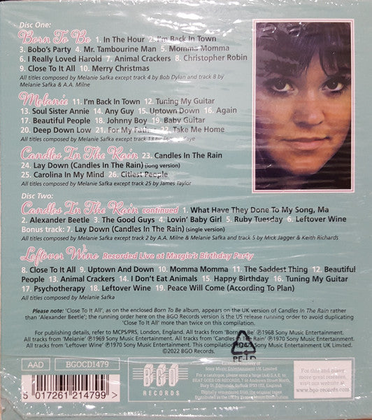 USED 2CD - Melanie – Born To Be / Melanie / Candles In The Rain / Leftover Wine