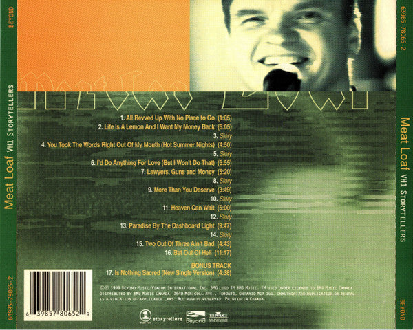 USED CD - Meat Loaf – VH1 Storytellers