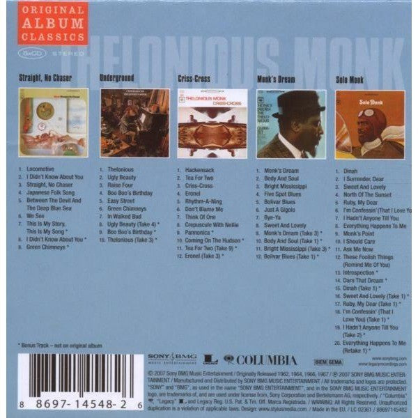 USED 5CD - Thelonious Monk – Original Album Classics (2007)