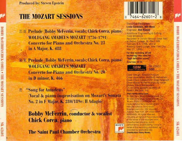 USED CD - Bobby McFerrin, Chick Corea, The Saint Paul Chamber Orchestra – The Mozart Sessions