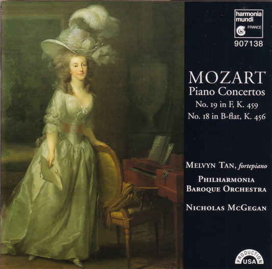 USED CD - Mozart, Melvyn Tan, Philharmonia Baroque Orchestra, Nicholas McGegan – Piano Concertos K. 456, K. 459
