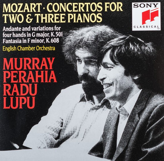 USED CD - Mozart / English Chamber Orchestra, Murray Perahia, Radu Lupu – Concertos For Two & Three Pianos - Andante And Variations For Four Hands In C Major, K. 501 - Fantasia In F Minor, K. 608