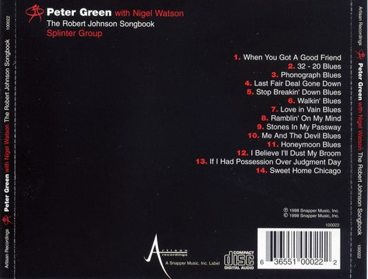 USED CD -  Peter Green With Nigel Watson / Splinter Group – The Robert Johnson Songbook