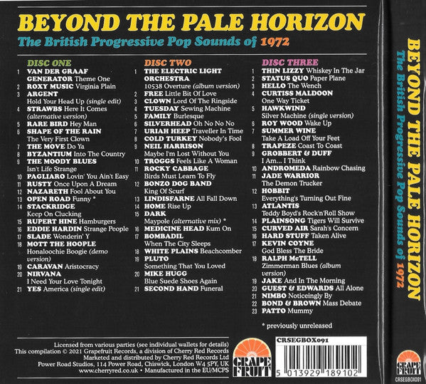 3CD - Various – Beyond The Pale Horizon (The British Progressive Pop Sounds Of 1972)