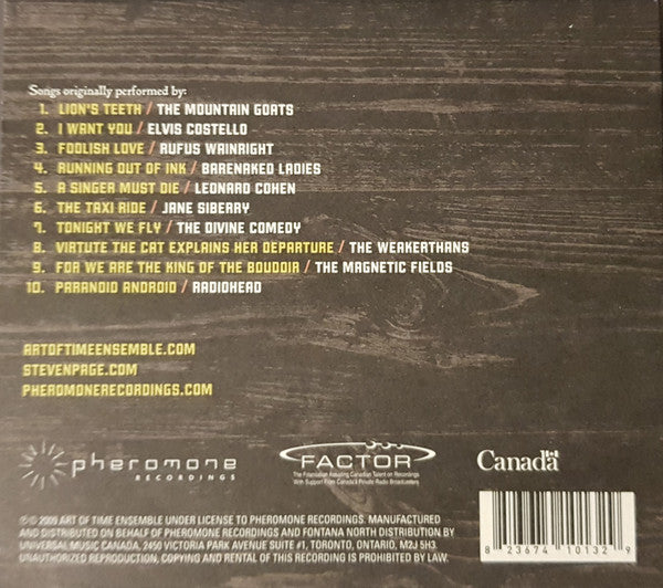 USED CD - Art Of Time Ensemble With Steven Page – A Singer Must Die